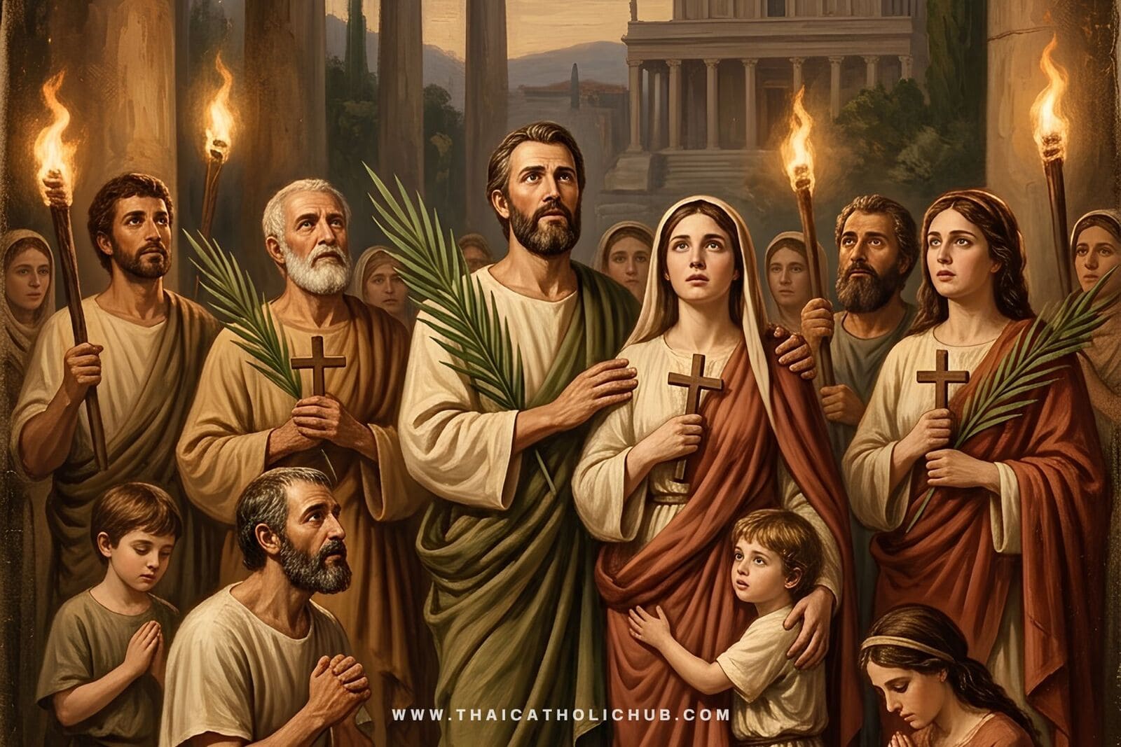 บรรดามรณสักขีกลุ่มแรกของพระศาสนจักรโรม (First Martyrs of the Church of Rome) ท่ามกลางสนามกีฬาโรมันและคบเพลิงมนุษย์ - TC Hub