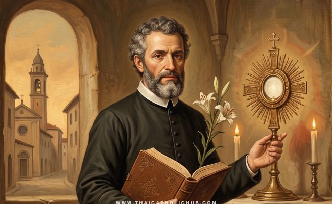 นักบุญแอนโทนี แมรี ซัคคาร์เรีย (St. Anthony Mary Zaccaria) ชูรัศมีศีลมหาสนิท - TC Hub